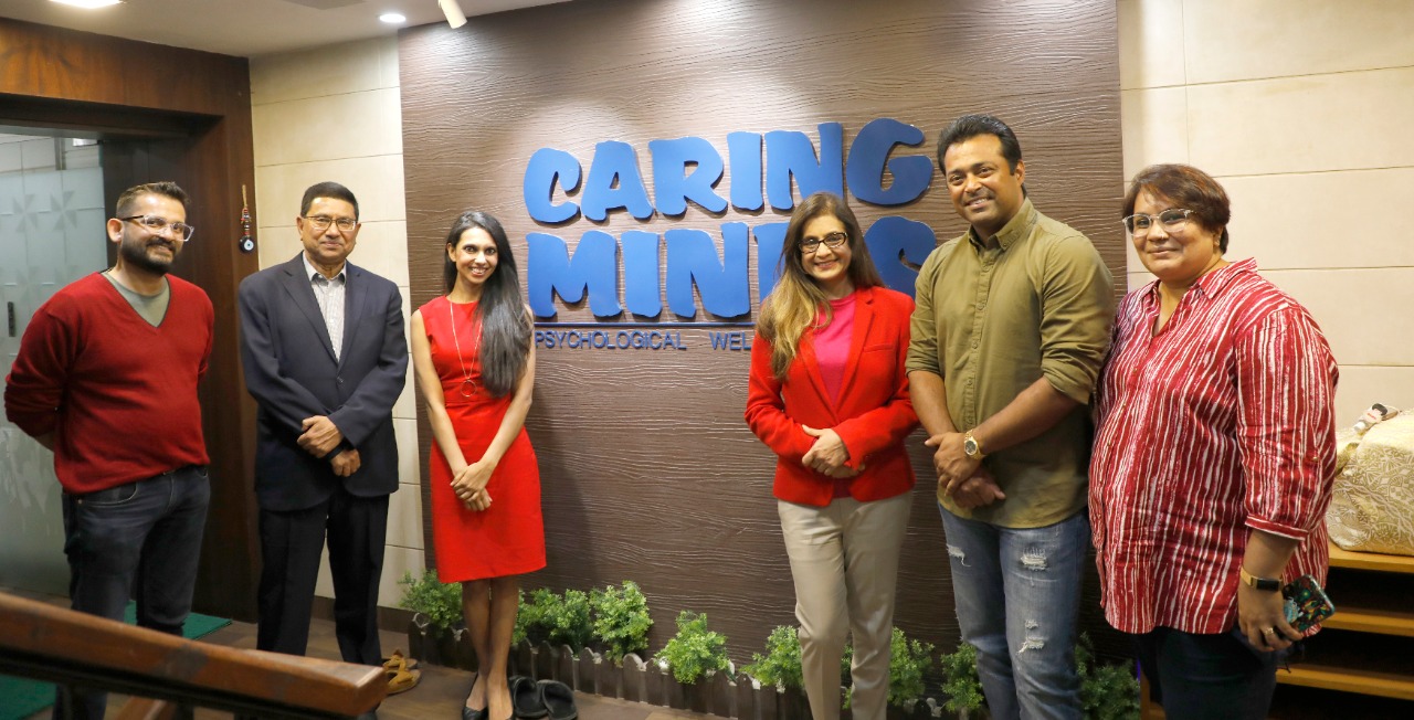 Leander Paes Visits Caring Minds